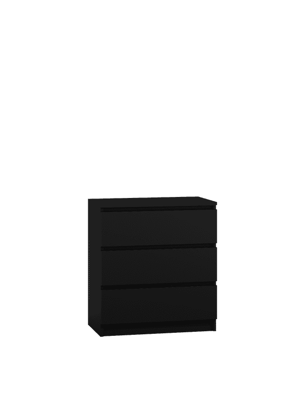 Moderna Black- 3 Drawer