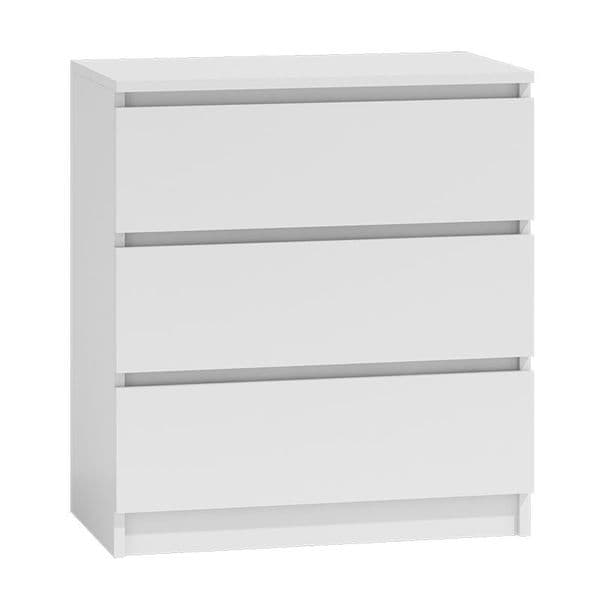 Moderna White- 3 Drawer