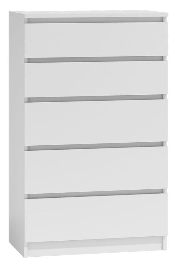 Moderna White - 5 Drawer