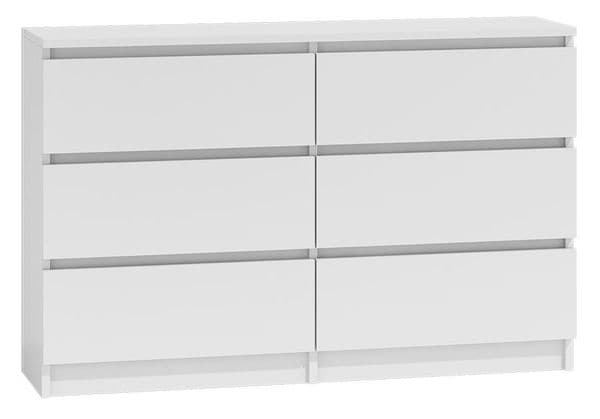 Moderna White - 6 Drawer