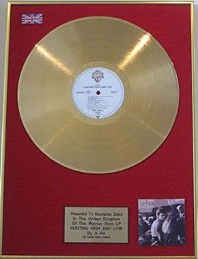 A-Ha - 24 Carat LP Gold Disc - Hunting High And Low