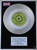 ALICE COOPER - 7" Platinum Disc - ELECTED