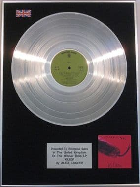 ALICE COOPER - Platinum LP Disc - KILLER