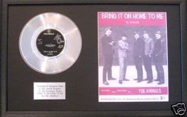 ANIMALS-Platinum Disc&songsheet-BRING IT ON HOME TO ME