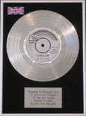 BAY CITY ROLLERS-7" Platinum Disc -SHANG-A-LANG