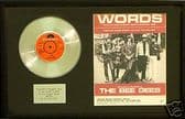 BEE GEES - 7" single Platinum Disc & songsheet -WORDS