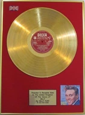 BILLY FURY  -  24 Carat Gold Disc LP - BILLY