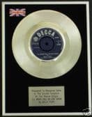 BILLY FURY 7"Platinum Disc ILL NEVER FALL IN LOVE AGAIN