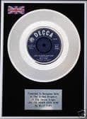 BILLY FURY -7" Platinum Disc -LIKE I'VE NEVER BEEN GONE