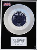 BILLY FURY - 7" Platinum Disc - ONCE UPON A DREAM