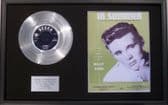 BILLY FURY - 7" Platinum Disc & Song Sheet - IN SUMMER