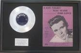 BILLY FURY - 7" Platinum Disc & Songsheet - LAST NIGHT WAS MADE FOR LOVE - 110989101667