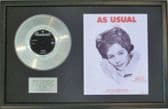 BRENDA LEE - Platinum Disc & Song Sheet - AS USUAL