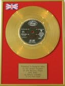 BRUCE CHANNEL - 7inch 24 Carat Gold Disc - HEY! BABY