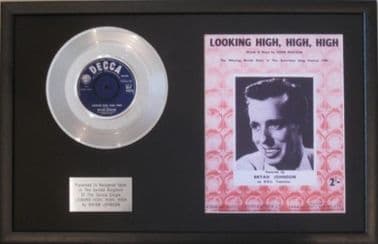BRYAN JOHNSON-Platinum Disc&Song Sheet- LOOKING HIGH,HIGH HIGH