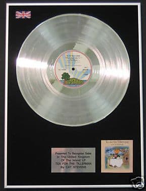 CAT STEVENS  - LP Platinum Disc- TEA FOR THE TILLERMAN