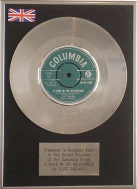 CLIFF RICHARD -Platinum Disc- A VOICE IN THE WILDERNESS