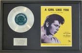 CLIFF RICHARD - PlatinumDisc & Song Sheet -A GIRL LIKE YOU