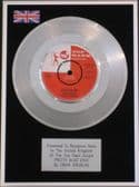 CRAIG DOUGLAS - 7" Platinum Disc - PRETTY BLUE EYES