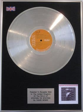 DAVID BOWIE - LP Platinum Disc - STATION TO STATION
