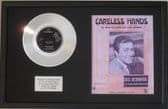 DES O'CONNOR - 7" Platinum Disc & Songsheet - CARELESS HANDS