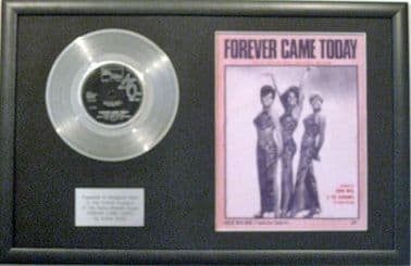 DIANA ROSS AND THE SUPREMES  - Platinum Disc & Song Sheet - FOREVER CAME TODAY