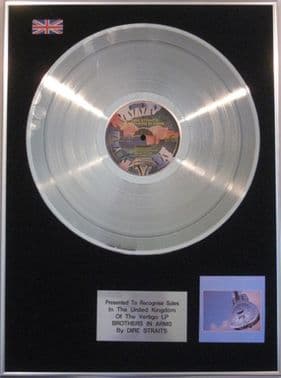 DIRE STRAITS  -  Platinum Disc LP - BROTHERS IN ARMS