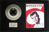 DUANE EDDY - 7" Platinum Disc & Song Sheet - DEEP IN THE HEART OF TEXAS