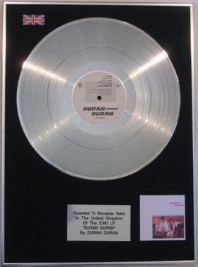 DURAN DURAN - LP Platinum disc - " DURAN DURAN