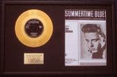 EDDIE COCHRAN - 24 Carat Gold 7" Disc & Song Sheet - SUMMERTIME BLUES