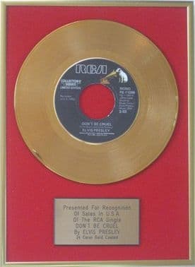 Elvis Presley - 24 Carat Gold 7 inch Disc - Don't Be Cruel (For USA Sales) …