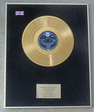 Elvis Presley - 24 Carat LP Gold Disc - Loving You (Original 10 inch Pressing)…