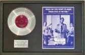 EMILE FORD-Platinum Disc&Song Sheet-WHAT DO YOU WANT