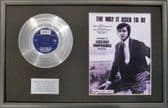 ENGLEBERT HUMPERDINCK - 7" Platinum Disc+Song Sheet- THE WAY IT USED TO BE