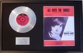 FRANCOISE HARDY - 7" Platinum Disc & Song Sheet - ALL OVER THE WORLD