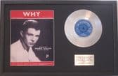 FRANKIE AVALON - 7" Platinum Disc & Songsheet - WHY