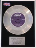GENE VINCENT- 7" Platinum Disc -BE-BOP-A-LULA