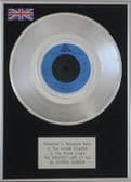 GEORGE BENSON - 7" Platinum Disc - THE GREATEST LOVE OF ALL