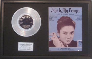 GIGIOLA CINQUETTI -Platinum Disc & Songsheet - NON HO L'ETA' PER AMARTI