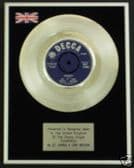 JET HARRIS & TONY MEEHAN - 7" Platinum Disc - DIAMONDS