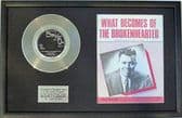 Jimmy Ruffin - 7 " Platinum Disc & Song Sheet - What Becomes Of The Broken Hearted