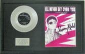 JOHNNY KIDD - 7" Platinum Disc & Song Sheet - I'LL NEVER GET OVER YOU