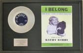 KATHY KIRBY-7" Platinum Disc&Song Sheet- I BELONG