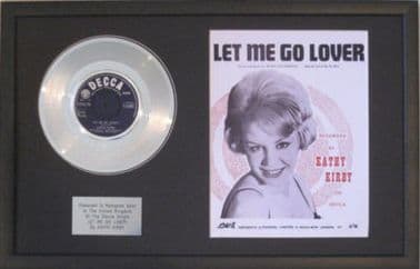 KATHY KIRBY Platinum Disc& Songsheet LET ME GO LOVER!