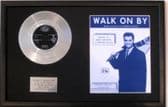 LEROY VAN DYKE-PlatinumDisc&SongSheet-WALK ON BY