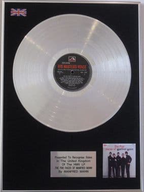 MANFRED MANN - LP Platinum Disc  -THE FIVE FACES OF MANFRED MANN