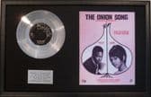 MARVIN GAYE and TAMMI TERRELL- Platinum Disc & Song Sheet-THE ONION SONG
