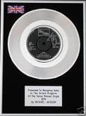 MICHAEL JACKSON - 7"Platinum Disc - BEN
