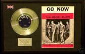 MOODY BLUES - GO NOW 7"Platinum Disc & song sheet