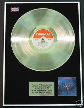 MOODY BLUES Platinum Disc- ON THE THRESHHOLD OF A DREAM